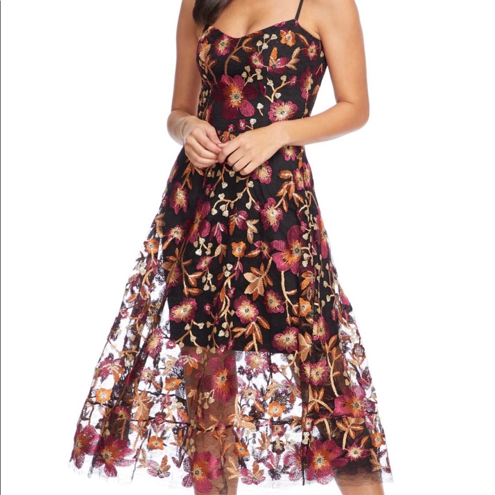 COPY - Dress the Population Uma Floral Embroidere…